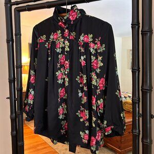 Horses Atelier High-Collar Blouse Silk